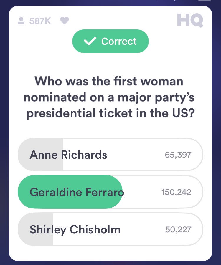SheThePeoplePod's tweet photo. Any of you who played @hqtrivia tonight might have known the answer to question 9 thanks to Episode 11 of She the People! https://t.co/gZK4zPaY6T