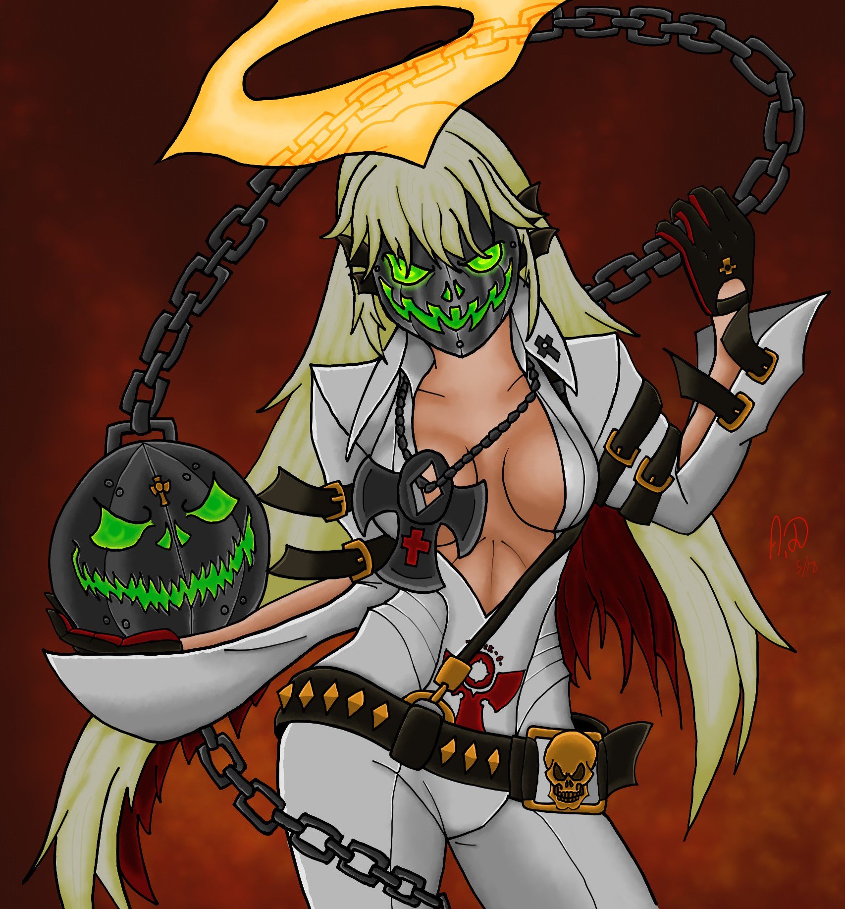 “Finished a drawing of Jack-o from Guilty Gear #art #guiltygear #ggxrd” .