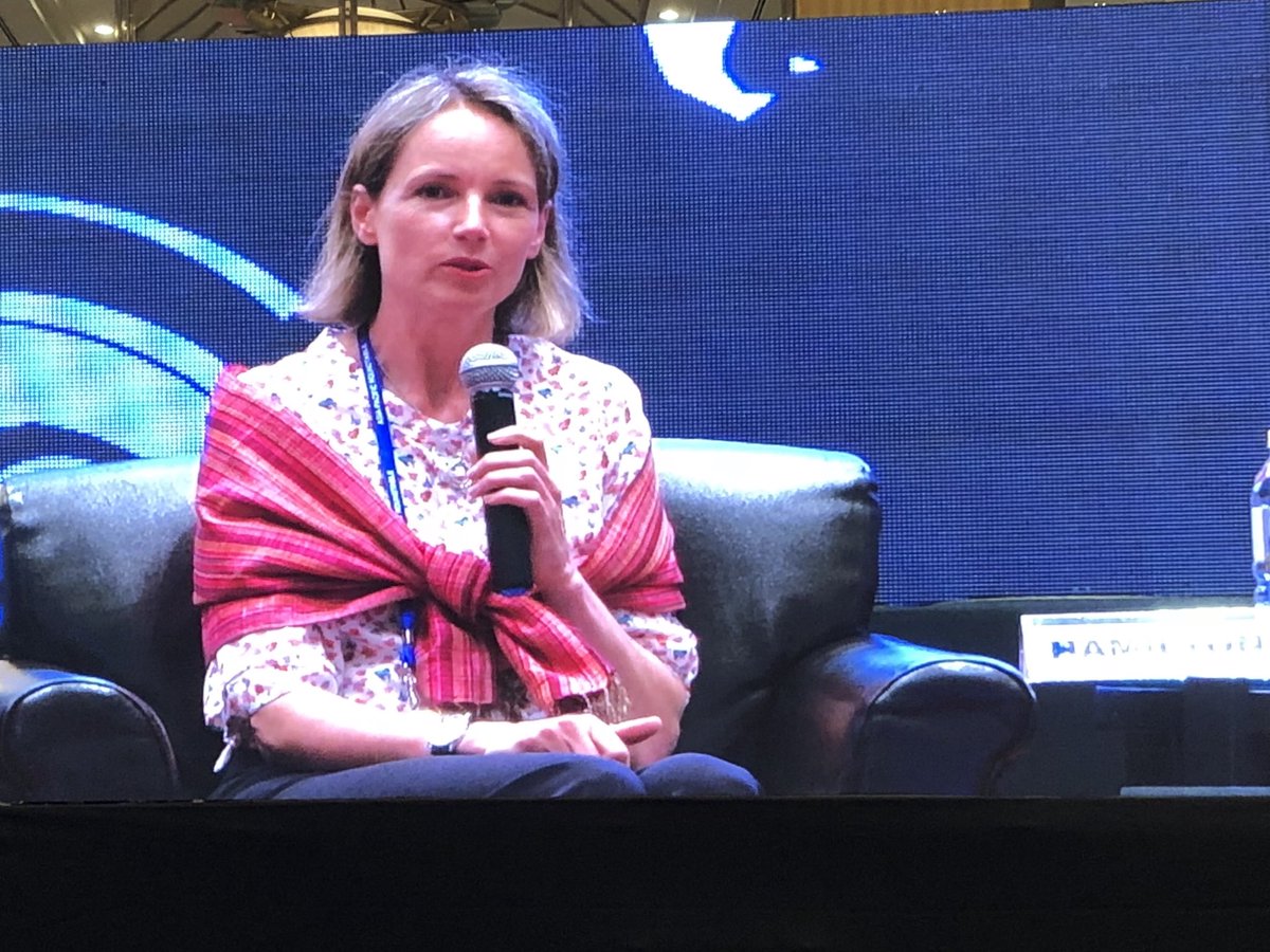 davidcapie's tweet photo. Great to see a New Zealand role-player on the big screen at #32APR, the always excellent Natasha Hamilton-Hart from @AucklandUni cc @MFATgovtNZ https://t.co/WLRtyLqGwz