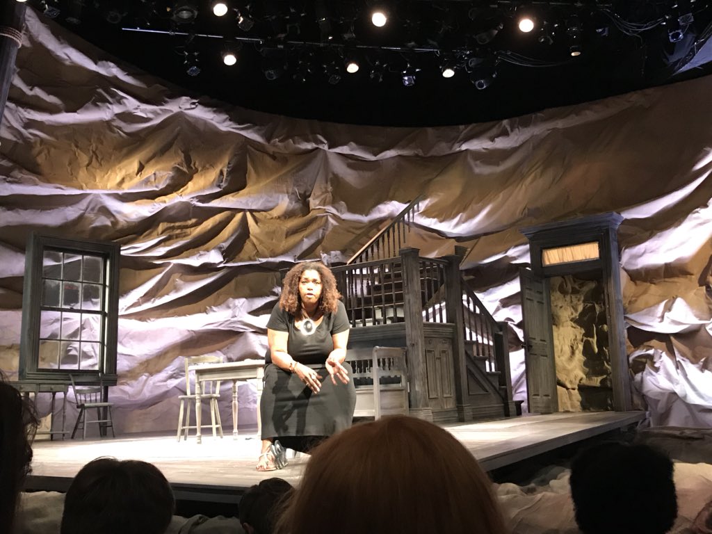 AzleDrama's tweet photo. Watched our last Project Discovery show of the year, “The Trial of Sam Houston.” Thank you to Dallas Theatre Center for giving us the opportunity to see great theatre all year long! #DTCSamHouston #azleISDway https://t.co/YDBLfRKMs8