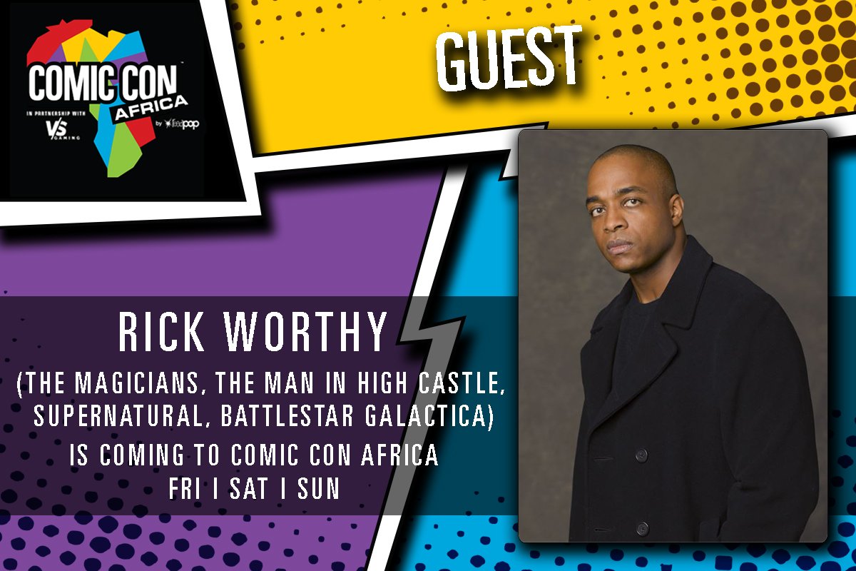 Are we Worthy? Yes we are! Rick Worthy!!! The Alpha Vamp from Supernatural, Simon Cylon from Battlestar Galactica, Dean Fogg from The Magicians and more, will be at Comic Con Africa. Don’t miss the legend @ #ComicConAfrica #VSGaming #RickWorthy #ReedPop #ReedExpoAfrica