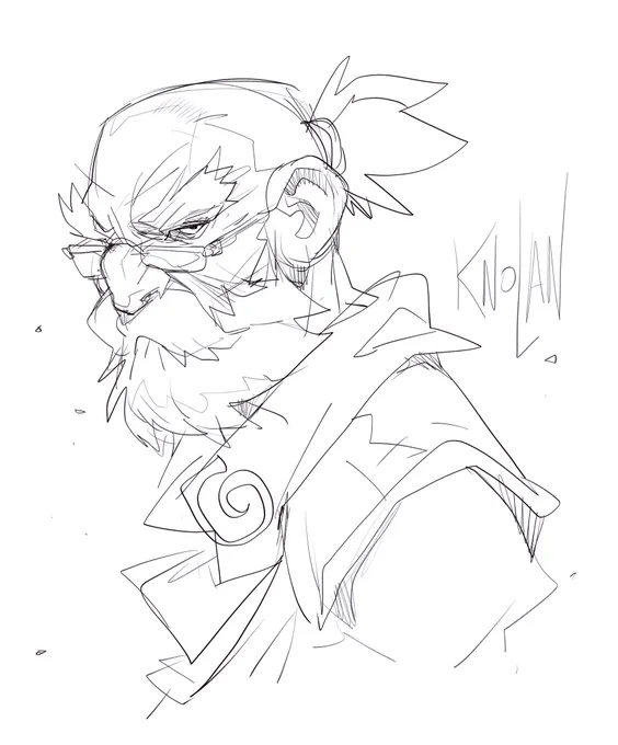 quick doodle of Knolan @JoeMadx @AirshipSyn @Battle_Chasers 