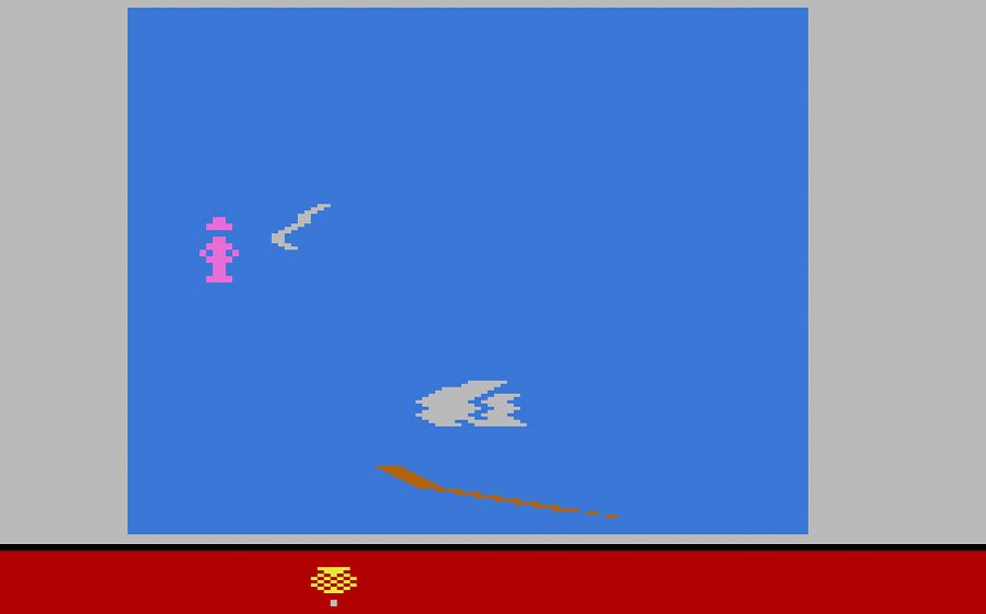 humanclock's tweet photo. The whole time during WHIP TALK all I could think of was the whip from the Atari 2600 version of Raiders of the Lost Ark and how it made the hollow, timid, thud sound, when you used it. (The "whip" is the orange thing in the screenshot) #BestShowWrong @bestshow4life https://t.co/x4ZTSrfOjY