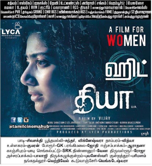 citywritersoffl's tweet photo. #Diya ஹிட்👍

| #diyarunningsuccessfully | #SaiPallavi 

@Sai_Pallavi92 @IamNagashaurya @AyngaranIntl @LycaProductions #ALvijay @aditi1231 @shiyamjack @iam_raghavan https://t.co/saMW1FXvRB