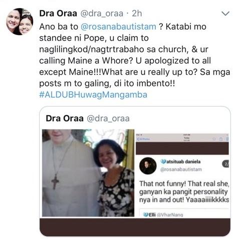 cutenessavie's tweet photo. Ibbaalik ko sayo ang tanong mo kay ate susan, @dra_oraa . Nagsorry na ba ang idol mo kay Tricia Santos sa pagsasabi niya ng pok pok? At to think na nag sisimba siya at katabi pa sa pic ang pari. And to think na member siya ng ICS. Nagmamalinis pa kayo. Madudumi din naman kayo. 😒 https://t.co/PvS6kiVi0m