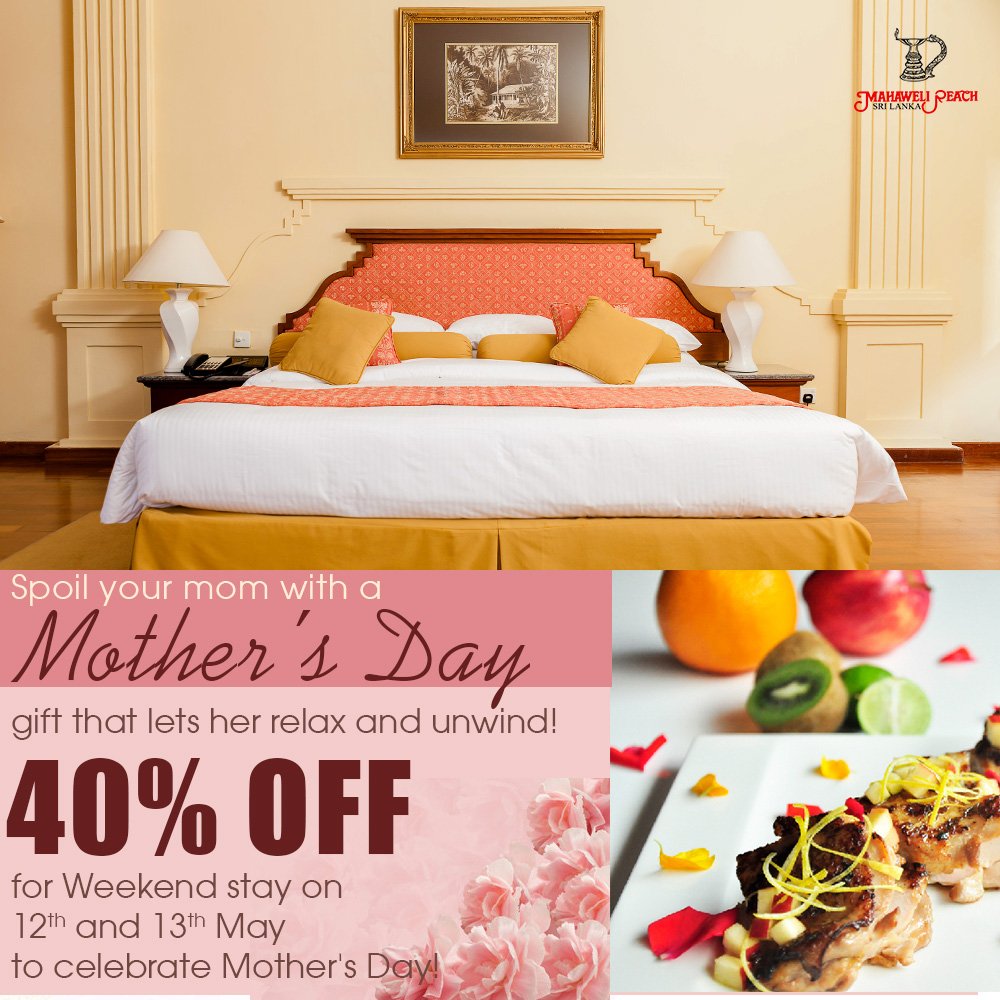 Mahaweli_Reach's tweet photo. 40% OFF for your room reservations on 12th and 13th May 2018.
T&C Apply.
For Bookings and Inquiries, Call:081 2472727
#mahawelireach #mahawelireachhotel #mahawelireachsrilanka #travelgram #kandy #mothersday #mother #weekend #roomoffers #hotel #vacation #may https://t.co/dUHOF5frxK