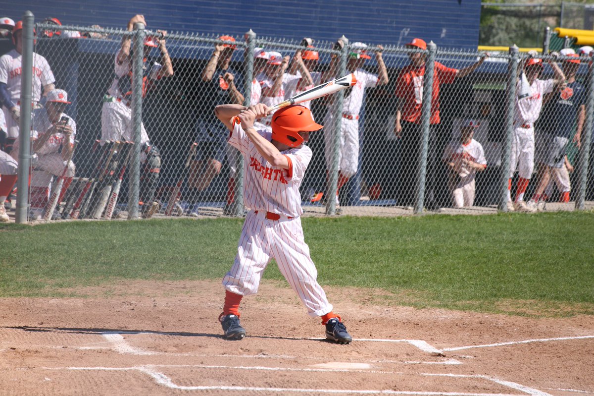 BHSBBaseball's tweet photo. Bengals Junior Matthew Momberger  got his first Varsity at bat today vs Jordan HS. Matt hit a laser to SS for a base hit. Thank you to Coach Fife and the rest of the Jordan Baseball team for helping make this possible. #RoadToOrem #BHS 
#WeAreOne #believe https://t.co/WeWZDjKcoO