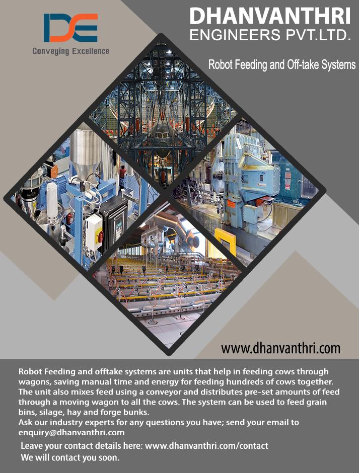 "Please retweet"
Robot Feeding and Offtake Systems are units that help in #feedingcows through wagons, saving manual time and energy for feeding hundreds of cows together.
bit.ly/2rlo6c8
#conveyors #manufacturing #industry #beltconveyor
