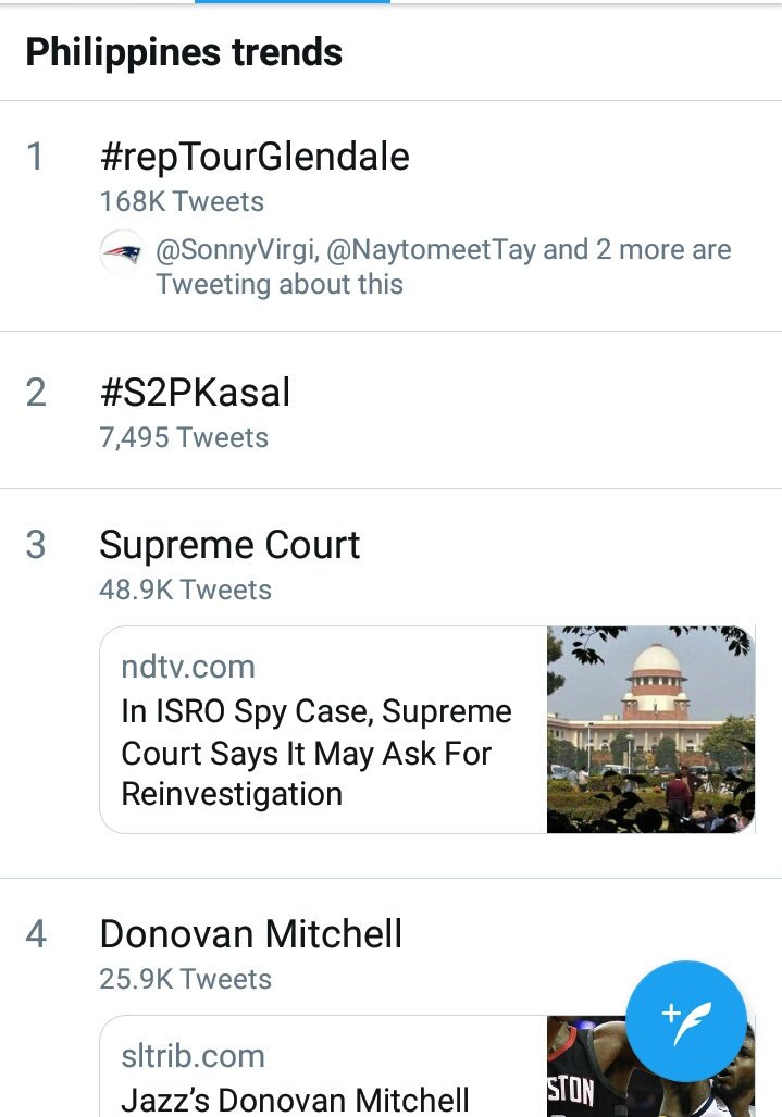 swiftieee97's tweet photo. So #repTourGlendale  isn't even in our country but it's the no.1 trending topic here.  What a queen. 🔥👸 https://t.co/T2S5nEb0Xv