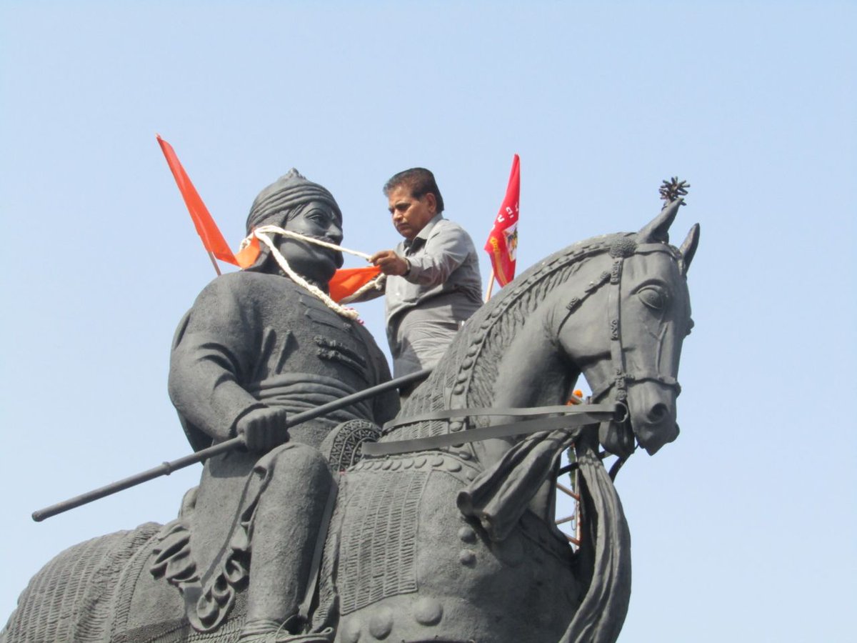 PravinSCC's tweet photo. On #MaharanaPratap Jayanti, it was greatful to pay floral tribute to greatest warrior of Mewar. His lifelong battle stories of courage and valour will continue inspire the generation. 

#Ahmedabad https://t.co/6f7dthGmEF