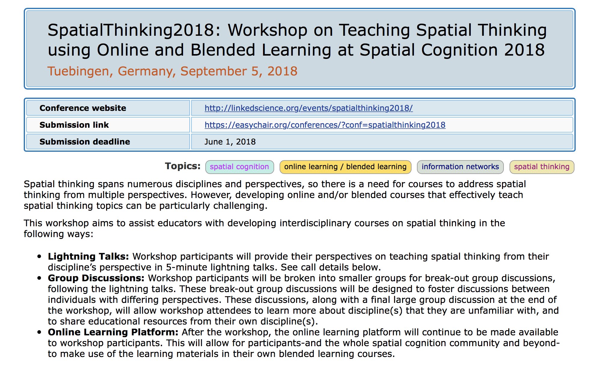 Tomi Kauppinen on Twitter: "Can you teach #SpatialThinking with