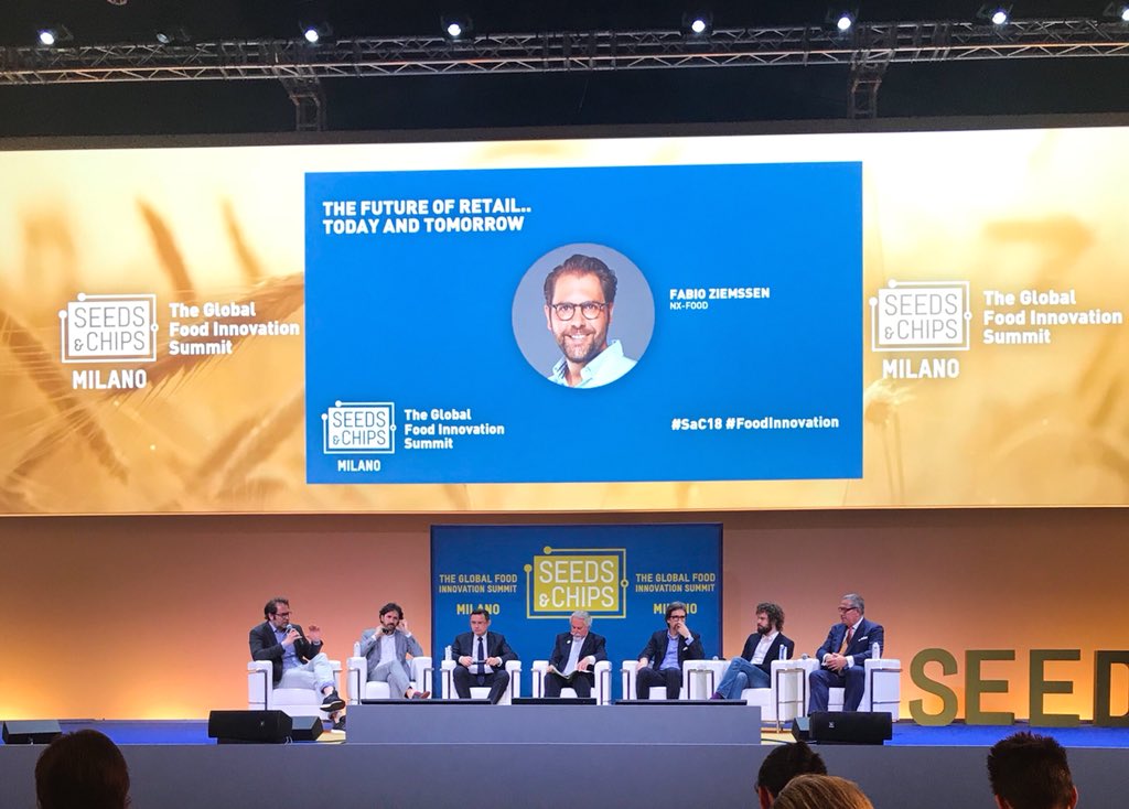 “The retail as we know it today will no longer exist in the future” - <a href="/FabioZiemssen/">Fabio Ziemßen</a> of <a href="/nxfood_com/">NX-Food</a> at The Future of Retail conference.

#SaC18 #seedsandchips #foodinnovation #futureoffood