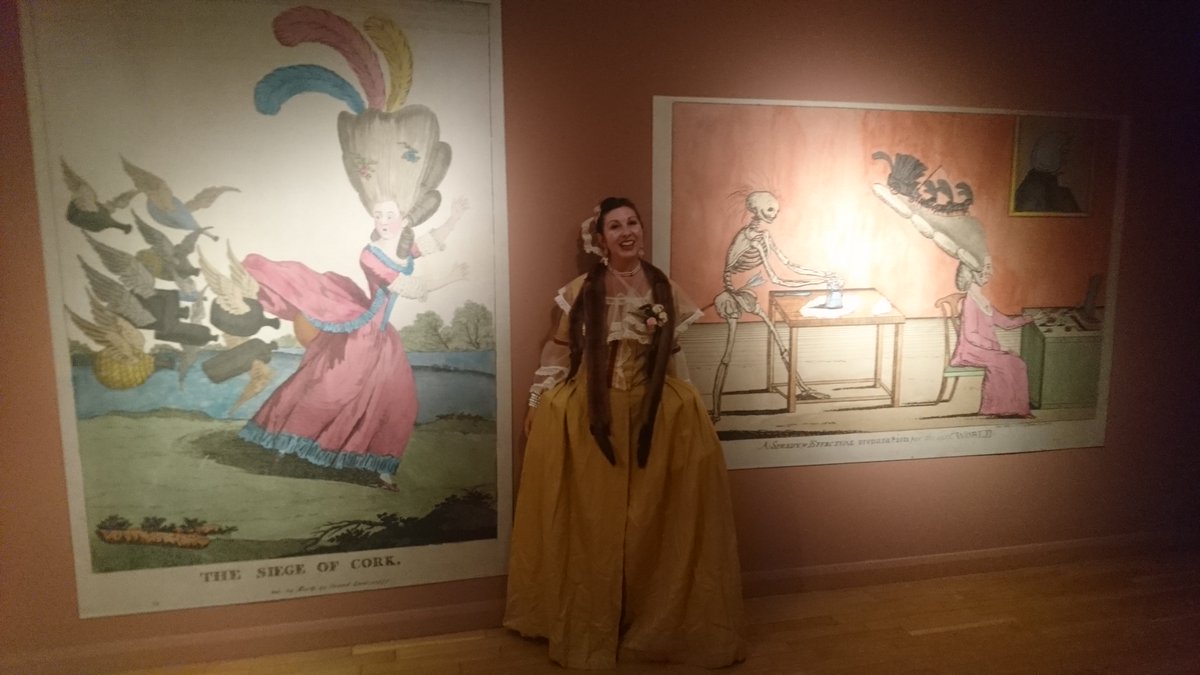jofyffe's tweet photo. Lady Bateson is amused by #wickedwit - the @UlsterMuseum exhibition of #georgiansatire #Darly #caricature #comicprints https://t.co/lAxkkNsjtr
