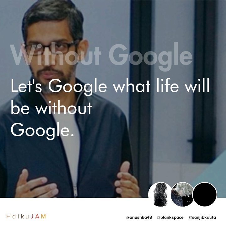 HaikuJAM's tweet photo. Need we say more?
#LifeWithoutGoogle https://t.co/Q6hA2N1upo