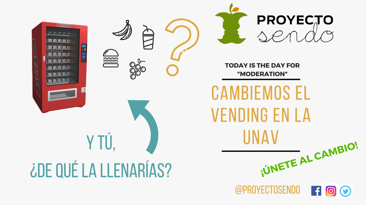 En <a href="/ProyectoSENDO/">Proyecto SENDO</a> vamos a seguir insistiendo... ¡Proponemos un cambio de las máquinas expendedoras en la <a href="/unav/">Universidad de Navarra</a>!

Queremos que en las máquinas que hay en la universidad se vendan alimentos más saludables, como frutos secos, fruta... y tú, ¿de qué la llenarías?