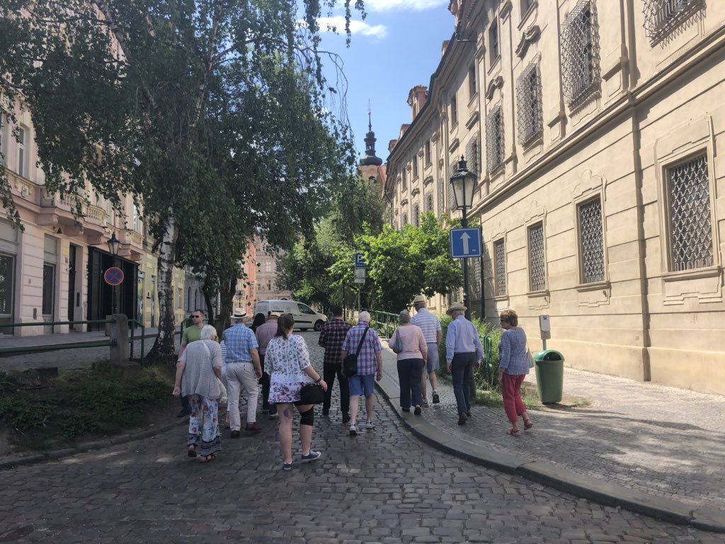 Zakman09's tweet photo. Part of our 8 km walk round Prague yesterday, now resting! https://t.co/EUk6l4eUNV