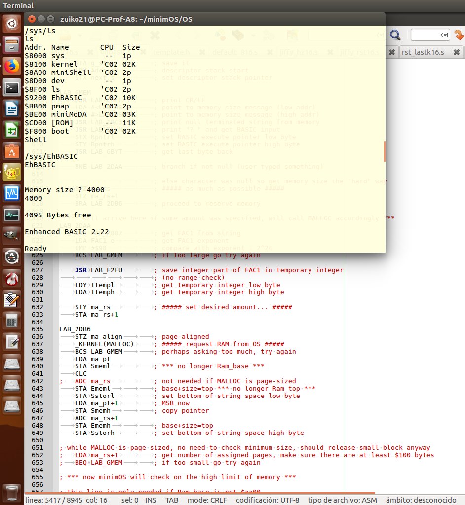 zuiko21's tweet photo. #EhBASIC just adapted for #minimOS! (sort-of-works). Current #65C816 version is still under debugging, though. #RetroComputing #65C02 https://t.co/TUf6tMDw6e https://t.co/ciWZ81QPAI