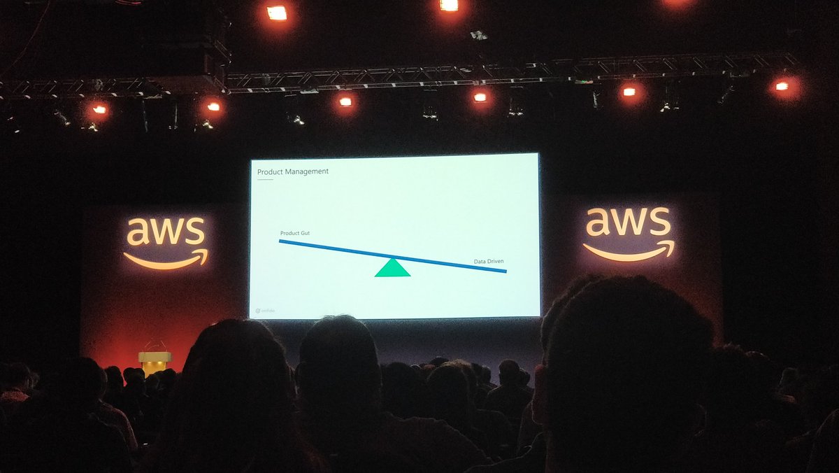 bikashp's tweet photo. Product Development is the balance between product gut and data driven approach. #AWSSummitLondon https://t.co/TaNEJey1Wo
