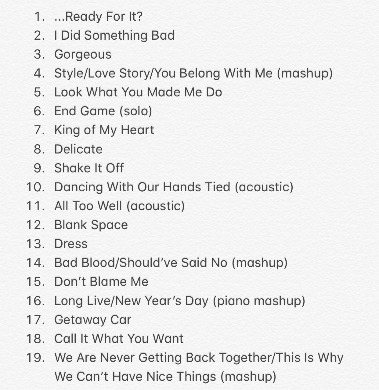 Taylor Swift Setlist Chicago 2024 Addi Livvyy