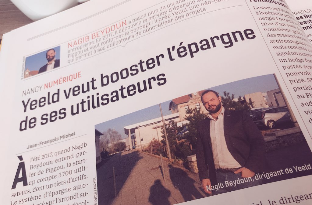 Yzico_'s tweet photo. — bel article de @Yeeld_FR dans @JEntreprises #Lorraine @Pddckfr #Nancynumerique /!\ pour decouvrir cette #neobanque > @Yeeld_FR ! https://t.co/d9gqHUSnOy