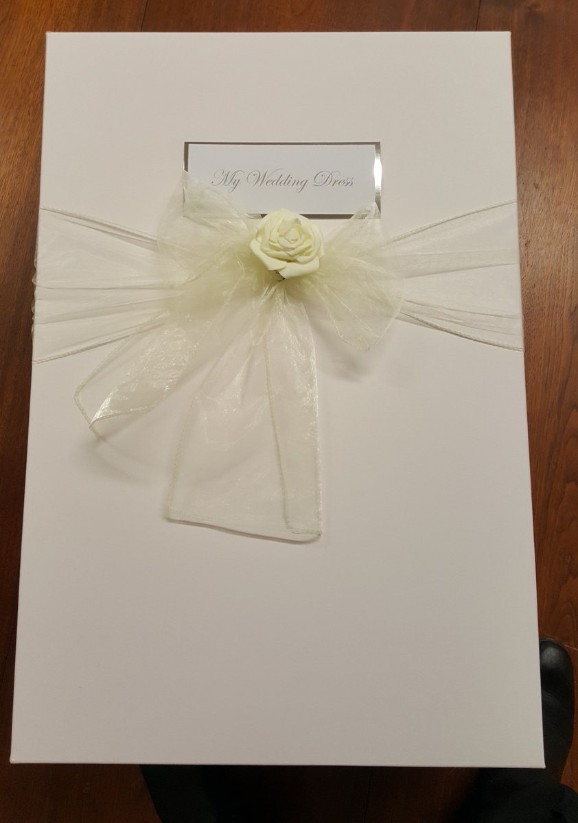 RDELinenService's tweet photo. Come in today and get your wedding dress cleaned and preserved in one of our beautiful long-term storage preservation boxes. £10 discount when ordering a wedding box with your dress cleaning. #LinenServices #DryCleaning #WeddingDress https://t.co/qaO81nglrJ