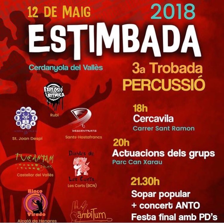 Aquest dissabte els comanys de <a href="/batucamela/">Batúcamela</a> prometen liar-la fort a l’ #hostaestimabada2018, a Cerdanyola del Vallès 🔥🔥... i nosaltres no ens ho perdrem!