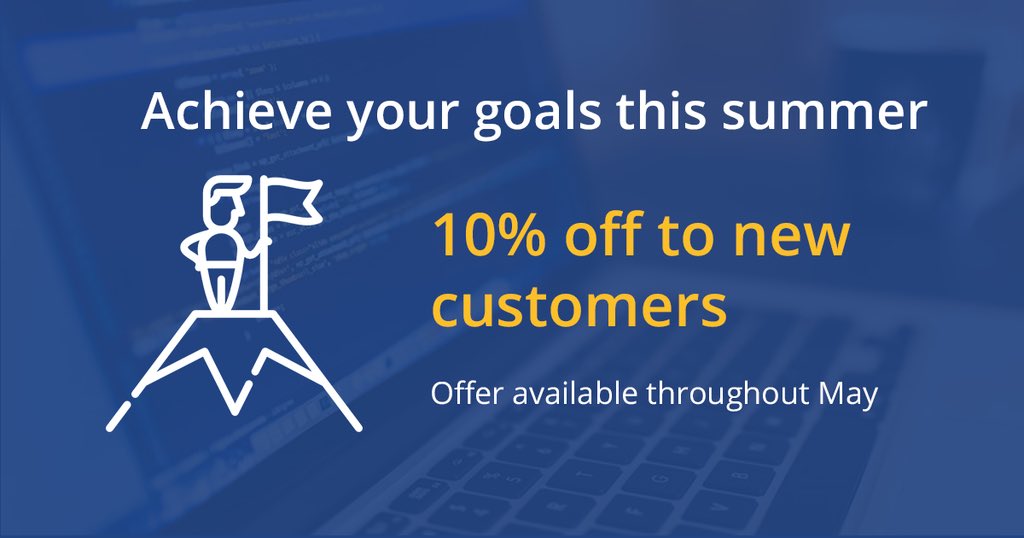 sett_uk's tweet photo. Achieve your goals this summer! We are offering 10% off to new customers! https://t.co/agLFW93rYk