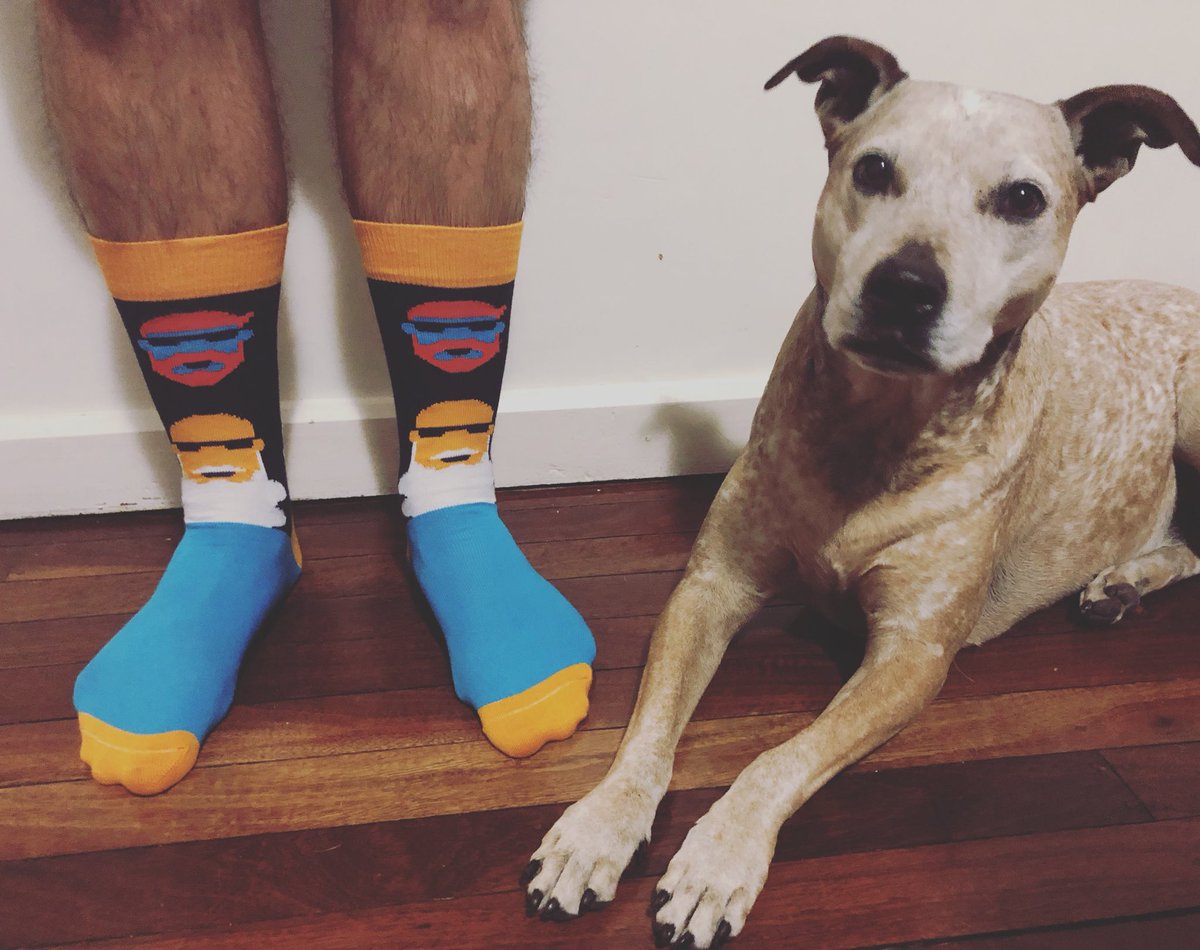Our socks are here! 
Jump onto our website and order a pair today. For every pair sold we will donate a pair to a bloke in need this winter. 
Numbers are limited! 
#basicsforblokes #socks #funkysocks #perthgifts #mensgifts #perthcharity #dog #buynow #pairforapair #oneforone