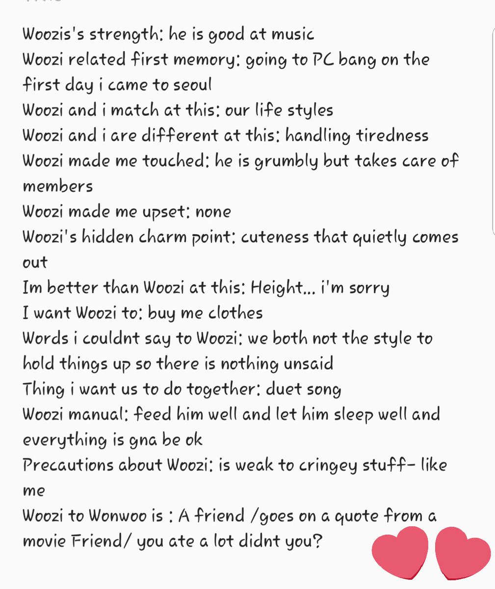 xxwoozi's tweet photo. Woozi's profile written by Wonwoo #96line https://t.co/MK5zkfXqaS