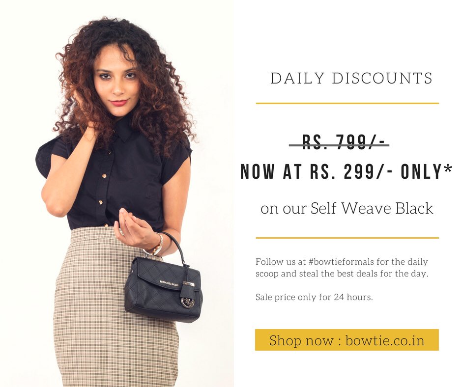 BowtieFormals's tweet photo. Discount valid till 12 noon tomorrow! #stealthedeal #bowtieformals #Amazon #branding #business #StartupIndia #midweekmadness #onlineshopping #WomensChampion #officelife #kolkata https://t.co/7qH0mzySL9