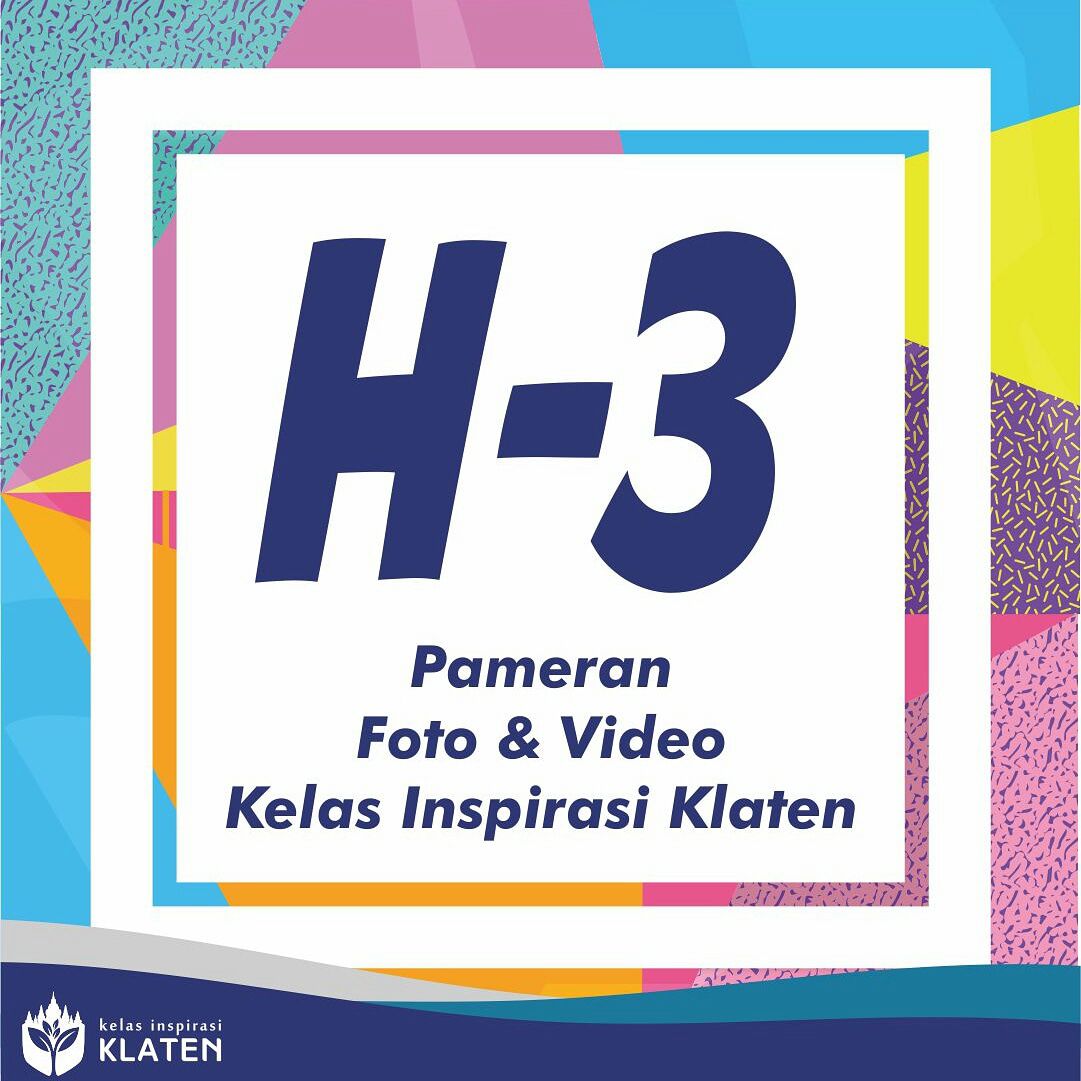 H-3 lur menuju Pameran Kelas inspirasi Klaten 
Cuzz ajak teman,saudara,tetangga utk merapat ke pameran foto dan video  Kelas Inspirasi Klaten, bakalan banyak keseruan yang bisa ditemukan di pameran kami
#pameranfoto
#kiklatenseru