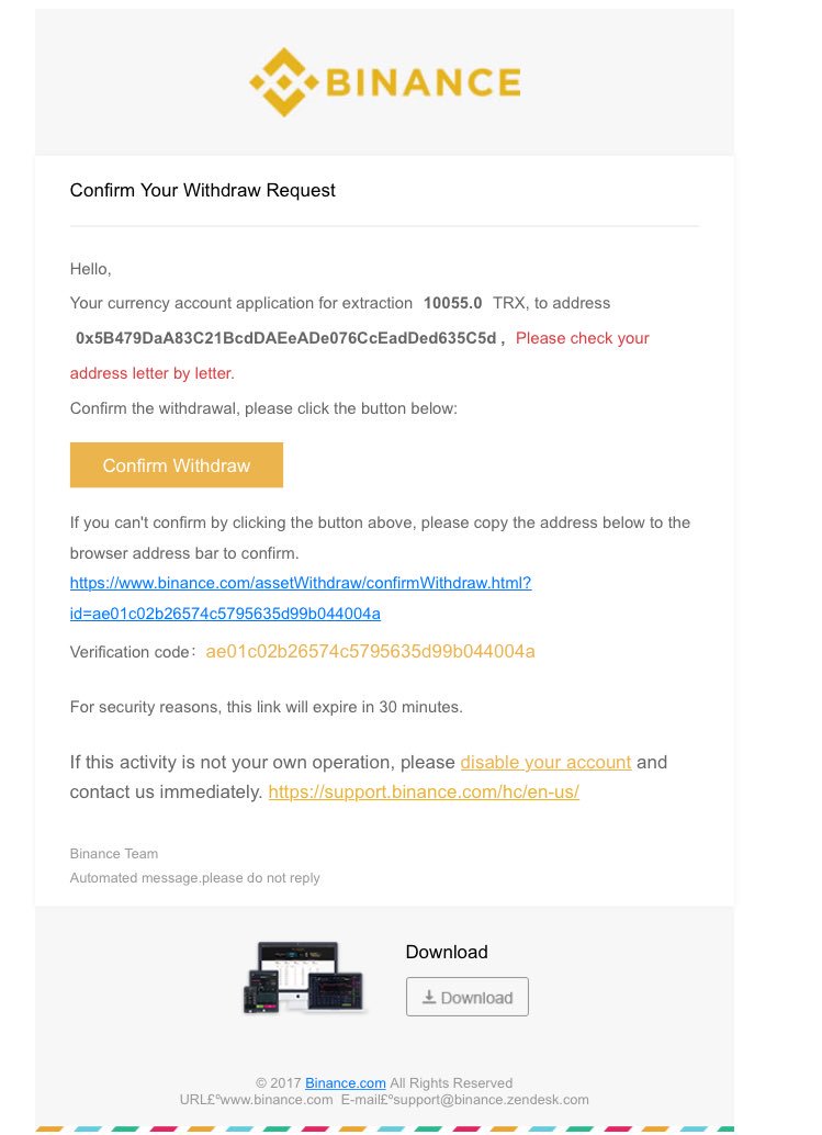 RobinvanA's tweet photo. @cz_binance why not add another warming with “this address seems not save, please rethink your action to withdraw!!!” That will save a lot of scamming victims. Thnx!! https://t.co/PUVDNagoAZ