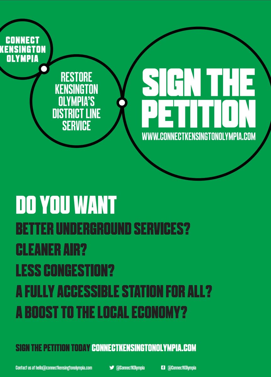 Heading to @olympia_london for #tvconnect @tvconnectseries? Please join 12,000 people by signing our petition to bring better tube services to Kensington Olympia station connectkensingtonolympia.com