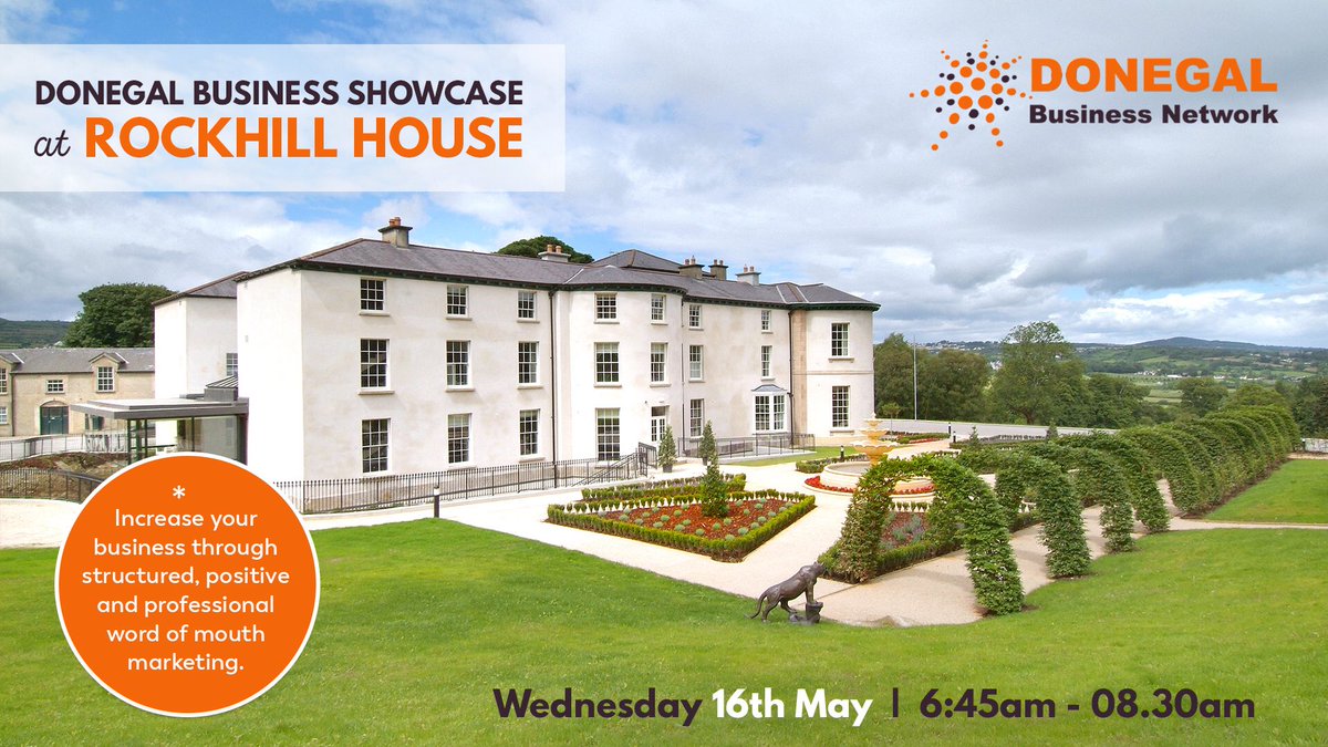 Looking to visit <a href="/rockhillhouselk/">Rockhillhouse</a> and meet other successful business owners in Letterkenny next Wednesday? Visit link eventbrite.ie/e/donegal-busi…