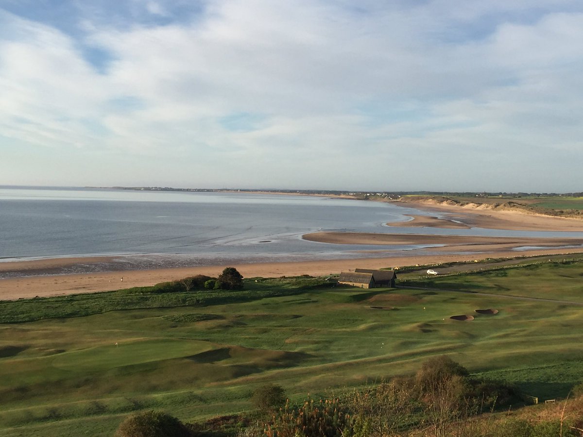 damorobbo's tweet photo. One of my favourite views over Alnmouth village golf club this morning, towards Warkworth and Amble. #Northumberland #beach #mustplaygolfagain https://t.co/dqlvpiTRXn