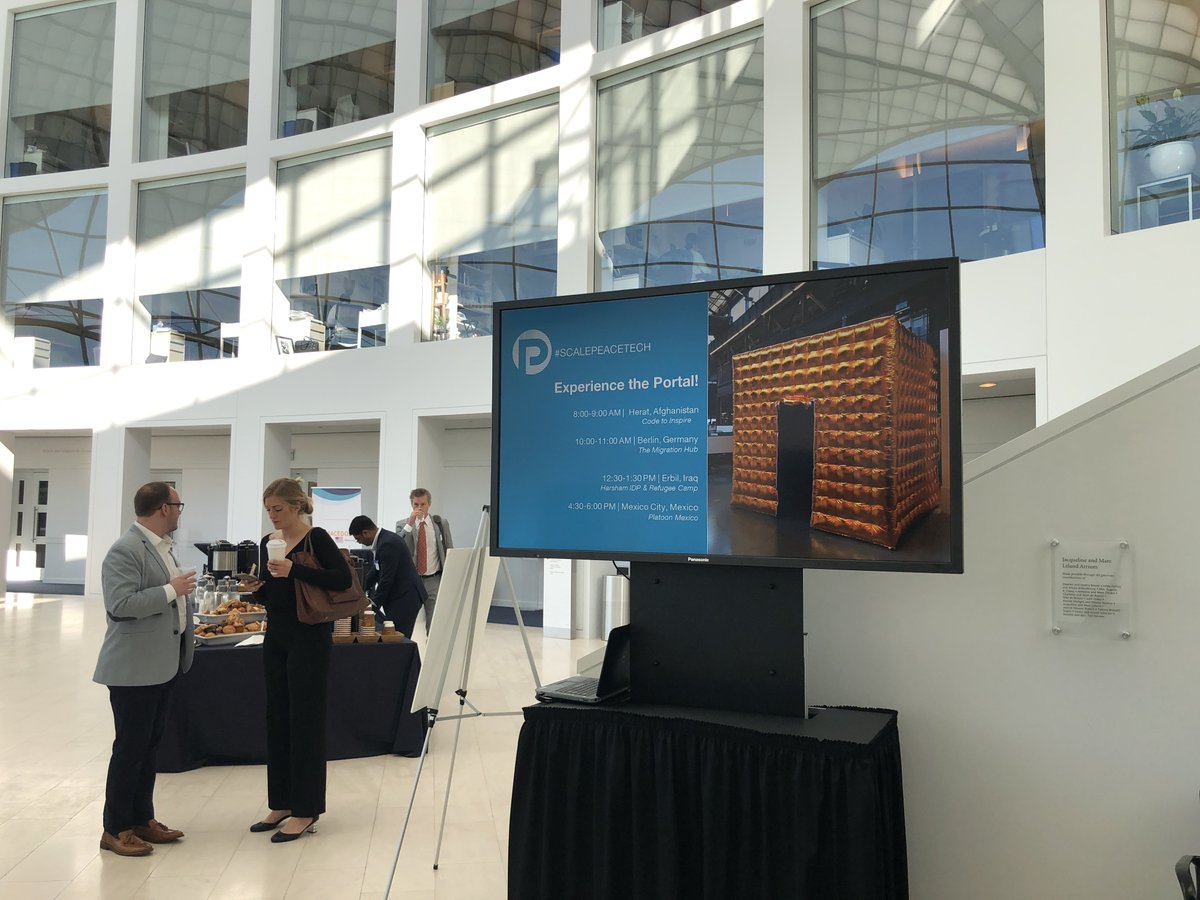 SharedStudios's tweet photo. How can new tech. be applied to peacebuilding? Entrepreneurs, coders and tech. artists around the world met through the #PeaceTechPortal to discuss at @PeaceTechLab's #PeaceTechSummit18. Thank you to everyone who joined us! https://t.co/uWrsHkhFCf