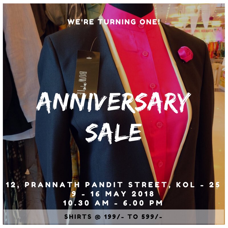 BowtieFormals's tweet photo. Kolkata folks- there’s a special treat for you! Drop in and check out exclusive shirts this week. Only till stocks last! #bowtieformals #KolkataNews #Kolkata24x7 #kolkata #formalshirts #women #WednesdayMotivation https://t.co/MfeM3Md2aF