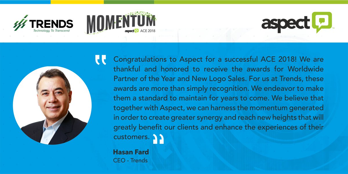 alvaria_apac's tweet photo. Thank you to our customers and partners for being part of @AspectSoftware #AspectACE2018 Momentum at Las Vegas #CXEX #CX @_TrendsPH https://t.co/u1gMS1puMx