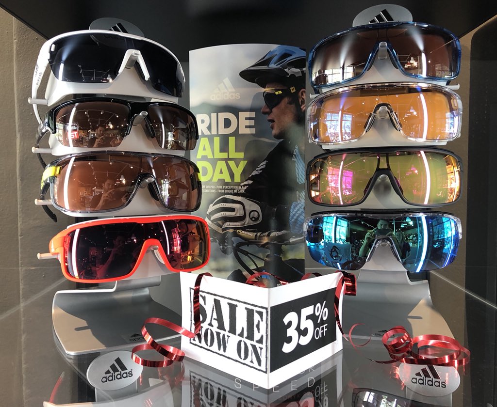 S A L E 

All Adidas sunglasses 35% off. From the Zonyk Pro to the Evil Eye Half Rim. 

While stocks last.