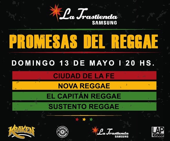 LaTrastiendaBA's tweet photo. Mañana se viene un domingo recargado de reggae! 🌴👌🎶
Cuatro #PromesasDelReggae de la escena independiente desembarcan a partir de las 20 hs en La Trastienda: @CiudadelaFe, @NovaReggae_, @elcapitanreggae y Sustento!
Tickets online https://t.co/Yvcu8MMqqE o en puerta https://t.co/w4zIh4mnH1