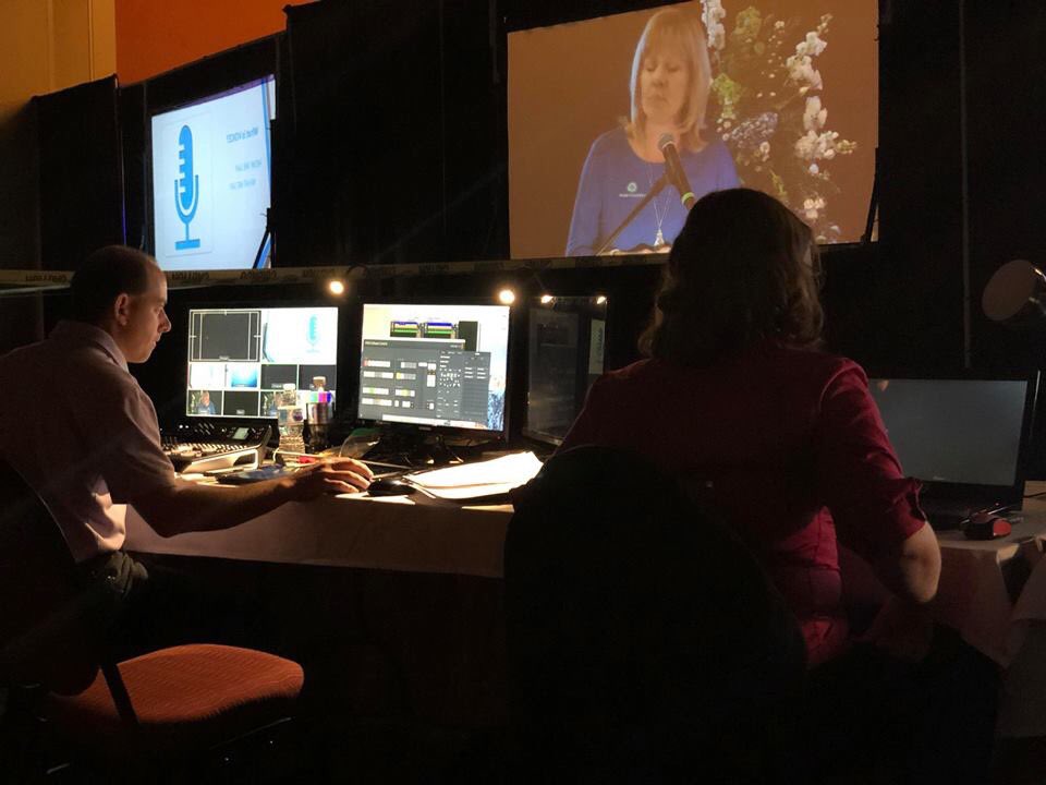 tdohrmann's tweet photo. Incredible day of amazing presentations by our remarkable teams. New services, new tech demos, financial updates and so much more. 10 presentations, 30 production sequences #HereWeGrowAgain #SameDaySecurity @ElectronicCare #AWS #Sumerian #Sagemaker https://t.co/tSe1I7oSW8