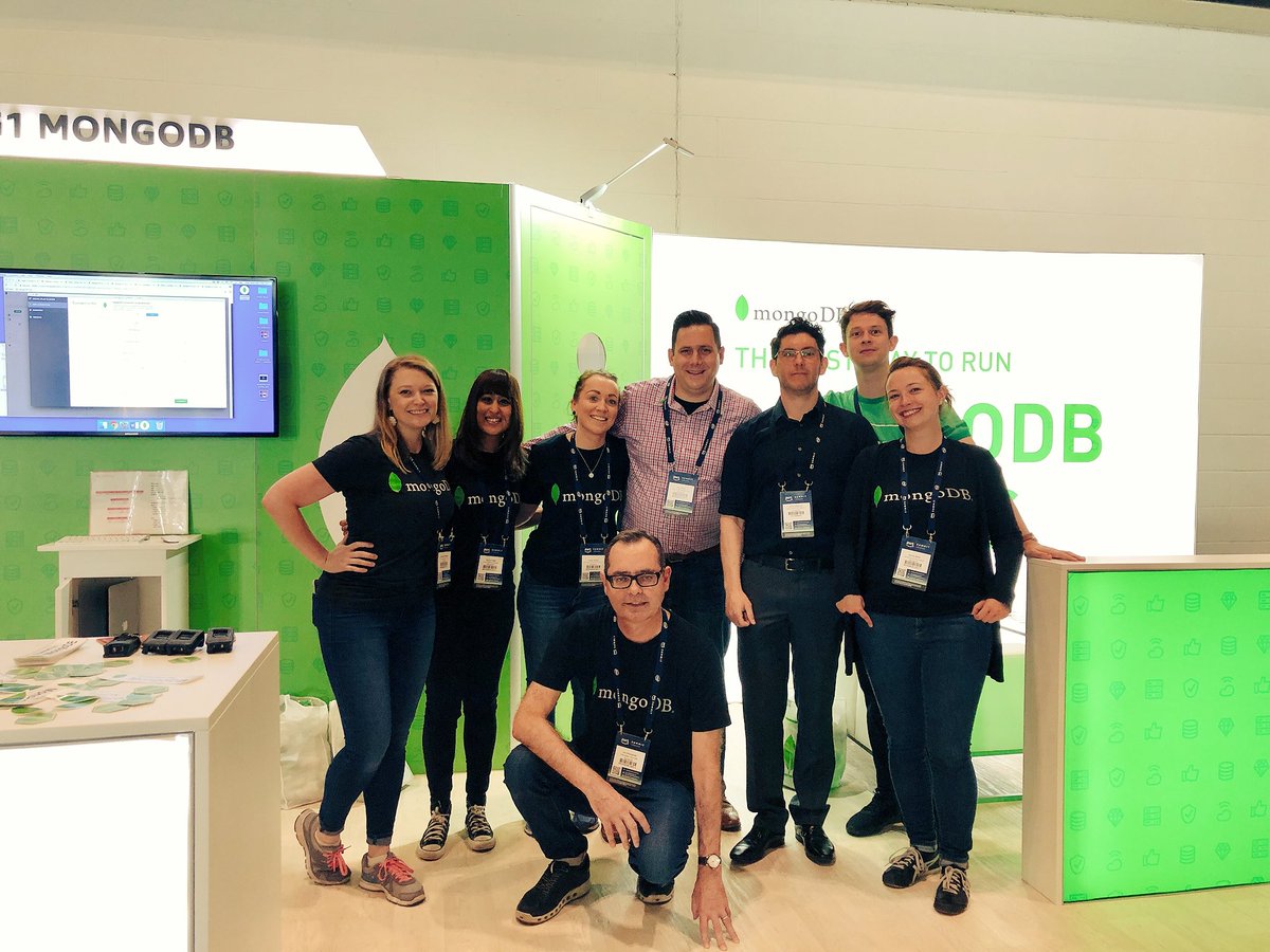 The <a href="/MongoDB/">MongoDB</a> team is ready for #AWSSummit London! Stop by Booth G1 for a pair of socks and a demo of #MongoDBAtlas, our database as a service on <a href="/awscloud/">Amazon Web Services</a>!
