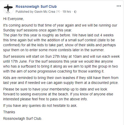 RossnowlaghSC's tweet photo. Kids #surf sessions starting soon on #Rossnowlagh beach! Membership essential, available here: https://t.co/f6SuzvtGgy https://t.co/09JqNDcHin