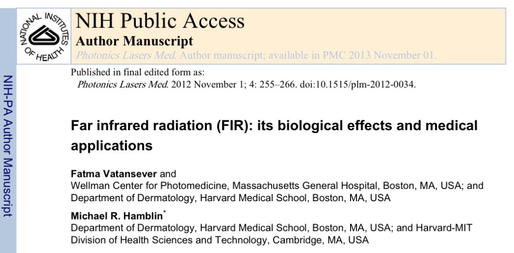tomsyyu's tweet photo. Far infrared radiation (FIR): its biological effects and medical applications

#Firapy #woundcare #EWMA2018 #EWMAdaily #EWMA #DMfoot #DMfootulcer #PAOD #ASO #AVfistula https://t.co/mrp8beWfmF