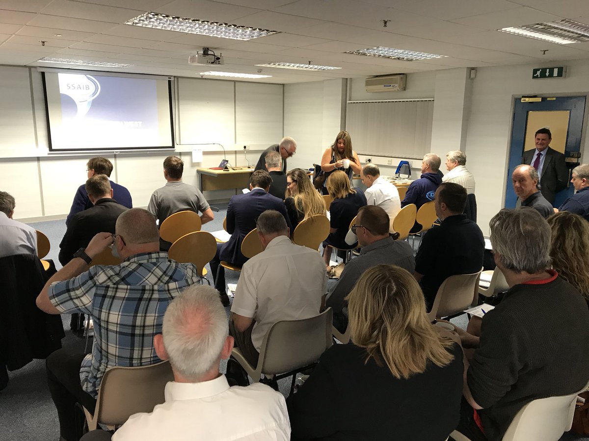 SSAIB's tweet photo. We’re all set for #NorthRM today.
We’ve had such a great turn out that we have to thank @OrisecLtd for bringing out the emergency chairs!
#SSAIB #Security #FireSafety #MannedServices @BTGroup @GleaveMedia @alpenwest https://t.co/i41V5UQMwz