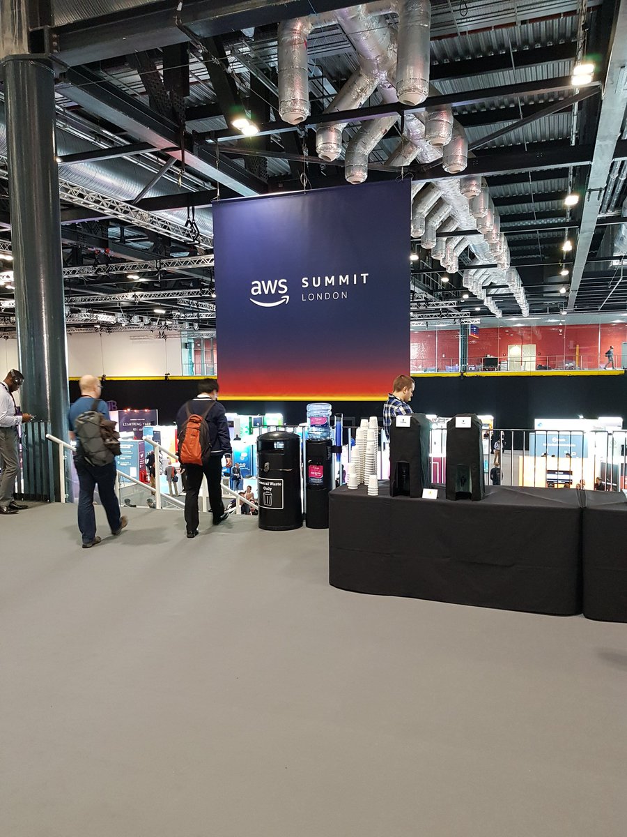 carlevanserc's tweet photo. Just arrived for first day at AWS Summit London #aws https://t.co/GP5L1fgkU0