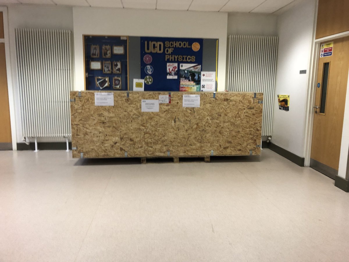 EIRSAT1's tweet photo. Special delivery for team EIRSAT-1 in @UCD_physics - more news to come! https://t.co/J3SFjJhneR