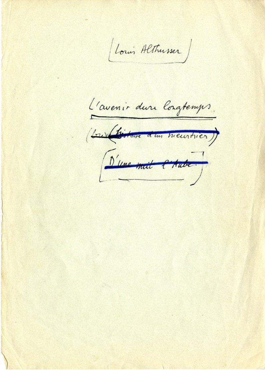 IMECArchives's tweet photo. [PAPIERS ALTHUSSER] Faire entendre la voix singulière « sous la pierre tombale du silence », quand @Althusser entre à @IMECArchives 
#centenaire #PapiersAlthusser #OlivierCorpet #Coedition @EditionsStock #unpublishedwork #book #legacy #transmission https://t.co/CvfXV7Hz5A https://t.co/vEpL0sWp5h
