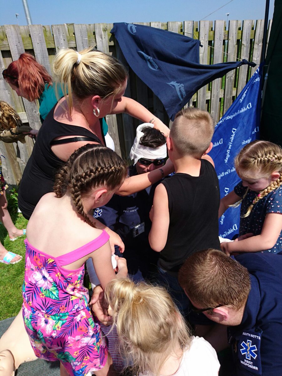 SouthNottsCFR's tweet photo. Brilliant turn out for the family fun day at Clifton All Whites FC on 7th May. We gave demonstrations, displayed kit and let people have ago at CPR, including princesses, dinosaurs and Elmo! @EMAS_CFR @EMASNHSTrust https://t.co/GST5raiciX