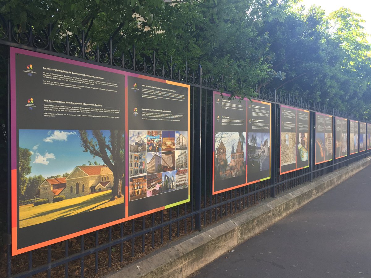 JEP's tweet photo. À l'occasion de la #Fetedeleurope, le patrimoine de l'Union européenne s'invite sur les grilles du square de la Tour Saint-Jacques ! L'occasion de découvrir une trentaine de sites détenteurs du label "#Patrimoine #européen"
#EuropeDay #9Mai #JournéeDelEurope #UE #EuropeForCulture https://t.co/dSxQUkxgbZ